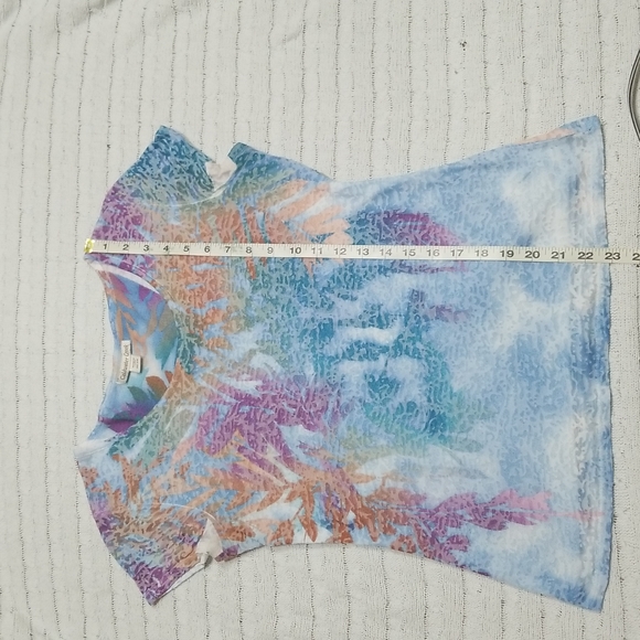 🔥Coldwater Creek Short Sleeve Multi Colored XSMALL (4-6)Tee - Picture 6 of 7